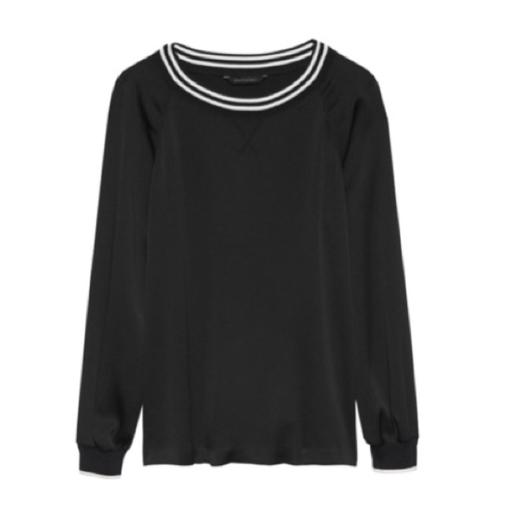 Banana Republic Crepe Varsity Top